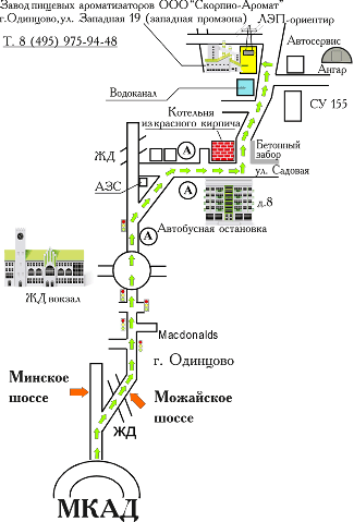 Схема проезда для легкового транспорта